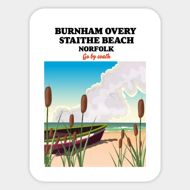 Burnham Overy Staithe Beach Norfolk. Sticker by nickemporium1